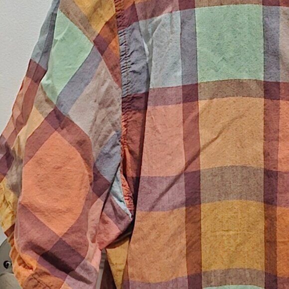 Free Assembly Casual Short Sleeve Button Shirt - Plaid - XXL - Picture 6 of 10